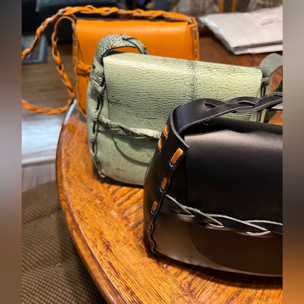 Handmade leather purses pick one color